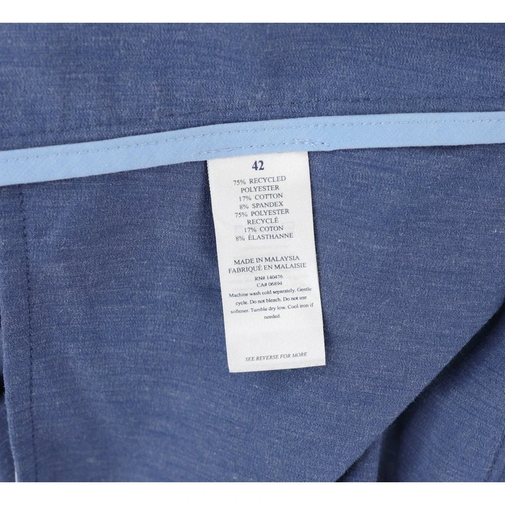 Faherty All Day Shorts Mens‎ 42 Blue Hybrid Quick Dry Stretch Boardshorts